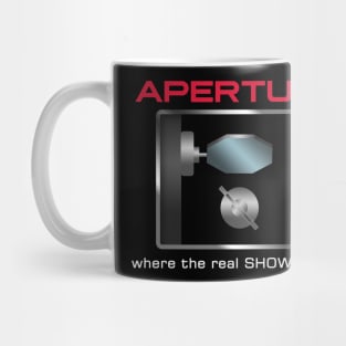 Aperture - where the real show starts. Mug
